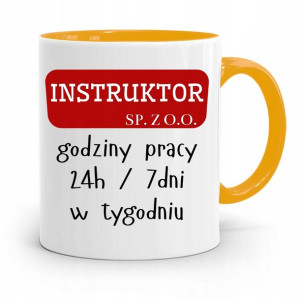 Dla Instruktora Prawa Jazdy Kubek Żółty Prezent