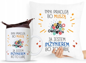Dla Inżyniera Zestaw Poduszka + Kubek Prezent
