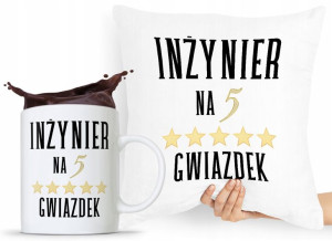 Dla Inżyniera Zestaw Poduszka + Kubek Prezent