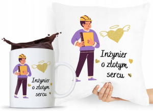 Dla Inżyniera Zestaw Poduszka + Kubek Prezent