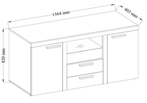 Komoda RUMBA 2D2SZ Dąb Lefkas