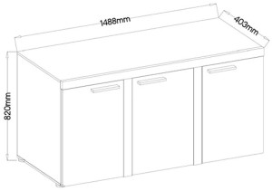 Komoda RUMBA 3D Dąb Sonoma