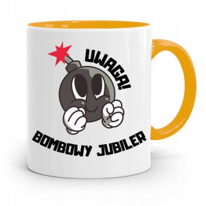 Dla Jubilera Kubek Żółty Bombowy Jubiler Prezent