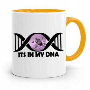Dla Jubilera Kubek Żółty Its In My Dna Prezent