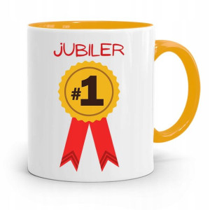 Dla Jubilera Kubek Żółty Jubiler Numer Jeden