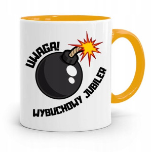 Dla Jubilera Kubek Żółty Wybuchowy Jubiler Prezent