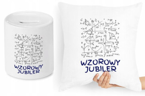 Dla Jubilera Zestaw Poduszka + Skarbonka Prezent