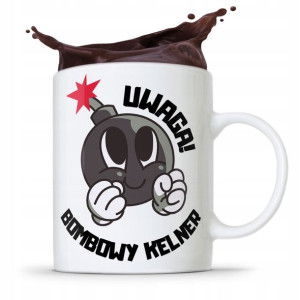 Dla Kelnera Kubek Na Prezent Uwaga Bombowy Kelner
