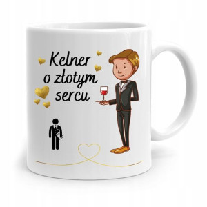 Dla Kelnera Kubek Prezent Kelner O Złotym Sercu
