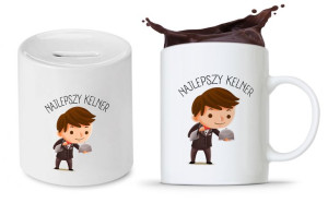 Dla Kelnera Zestaw Kubek + Skarbonka Prezent
