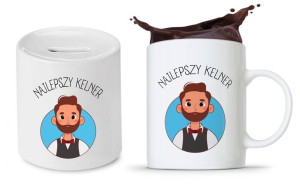 Dla Kelnera Zestaw Kubek + Skarbonka Prezent