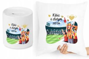 Dla Kibica Zestaw Poduszka + Skarbonka Prezent