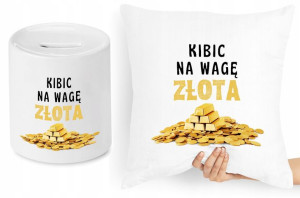 Dla Kibica Zestaw Poduszka + Skarbonka Prezent