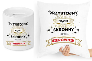 Dla Kierownika Zestaw Poduszka + Skarbonka Prezent