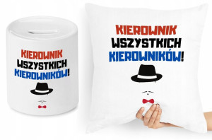 Dla Kierownika Zestaw Poduszka + Skarbonka Prezent