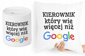 Dla Kierownika Zestaw Poduszka + Skarbonka Prezent