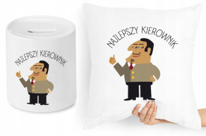Dla Kierownika Zestaw Poduszka + Skarbonka Prezent