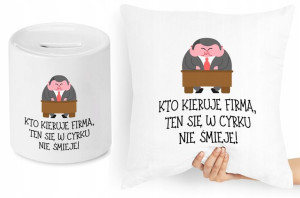 Dla Kierownika Zestaw Poduszka + Skarbonka Prezent