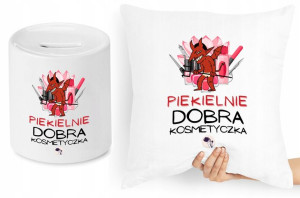 Dla Kosmetyczki Zestaw Poduszka + Skarbonka