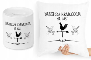 Dla Krawca Krawcowej Zestaw Poduszka + Skarbonka