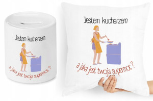 Dla Kucharza Zestaw Poduszka + Skarbonka Prezent