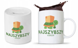 Dla Kuriera Na Prezent Zestaw Kubek + Skarbonka