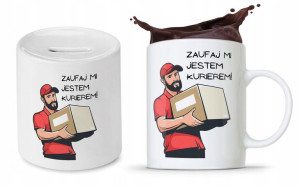Dla Kuriera Na Prezent Zestaw Kubek + Skarbonka