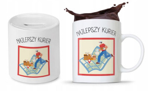 Dla Kuriera Na Prezent Zestaw Kubek + Skarbonka