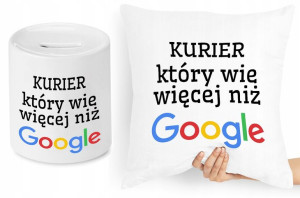 Dla Kuriera Zestaw Poduszka + Skarbonka Prezent