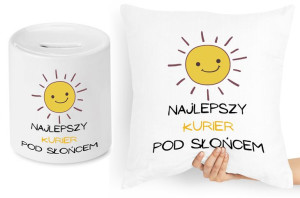 Dla Kuriera Zestaw Poduszka + Skarbonka Prezent
