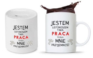 Dla Listonosza Zestaw Kubek + Skarbonka Prezent