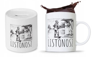 Dla Listonosza Zestaw Kubek + Skarbonka Prezent