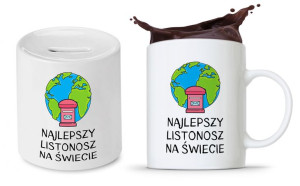 Dla Listonosza Zestaw Kubek + Skarbonka Prezent
