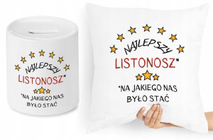 Dla Listonosza Zestaw Poduszka + Skarbonka