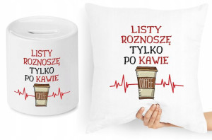 Dla Listonosza Zestaw Poduszka + Skarbonka