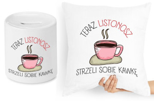 Dla Listonosza Zestaw Poduszka + Skarbonka