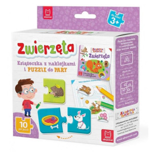 Zwierz. książ. z nakl.+ puzzle