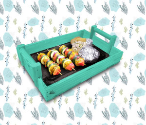 Kuchenna Taca Prostokątna Z Uchwytami Drewniana do Domu 40X28Cm TAC1 MR