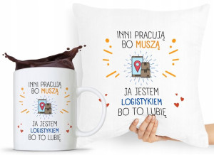 Dla Logistyka Zestaw Poduszka + Kubek Prezent