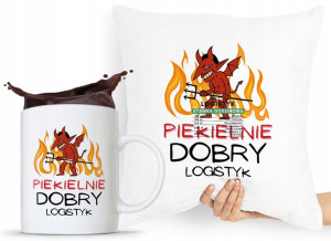 Dla Logistyka Zestaw Poduszka + Kubek Prezent