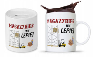 Dla Magazyniera Prezent Zestaw Kubek + Skarbonka