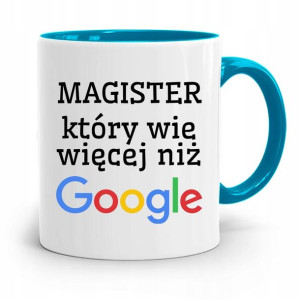 Dla Magistra Kubek Błękitny Na Prezent Na Urodziny