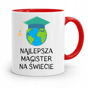 Dla Magistra Kubek Czerwony Na Prezent Na Urodziny