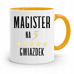 Dla Magistra Kubek Żółty Na Prezent Na Urodziny