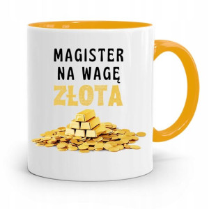 Dla Magistra Kubek Żółty Na Prezent Na Urodziny