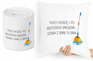 Dla Mamy Zestaw Poduszka + Skarbonka Prezent