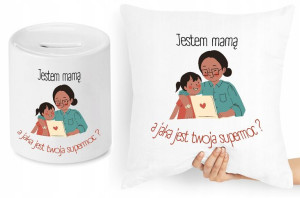 Dla Mamy Zestaw Poduszka + Skarbonka Prezent