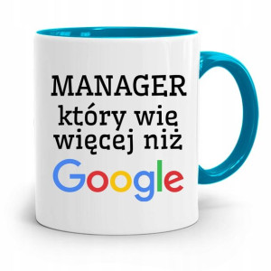 Dla Managera Menadżera Kubek Błękitny Prezent