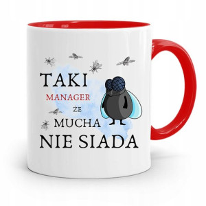 Dla Managera Menadżera Kubek Czerwony Prezent