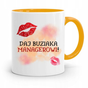 Dla Managera Menadżera Kubek Żółty Prezent